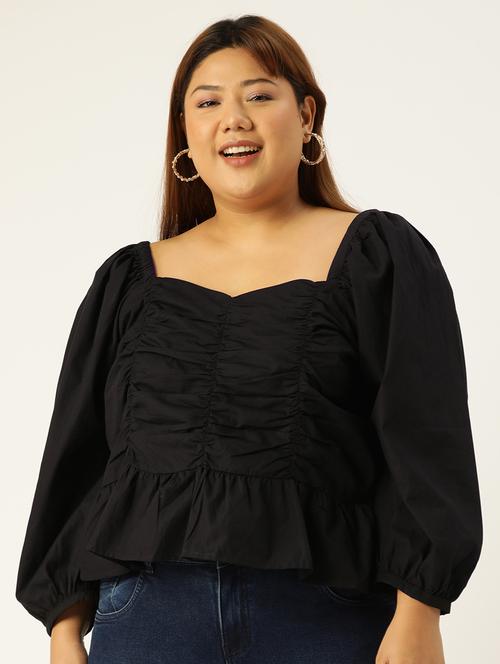 women's peplum sweetheart neck top - 20132472 - Standard Image - 0