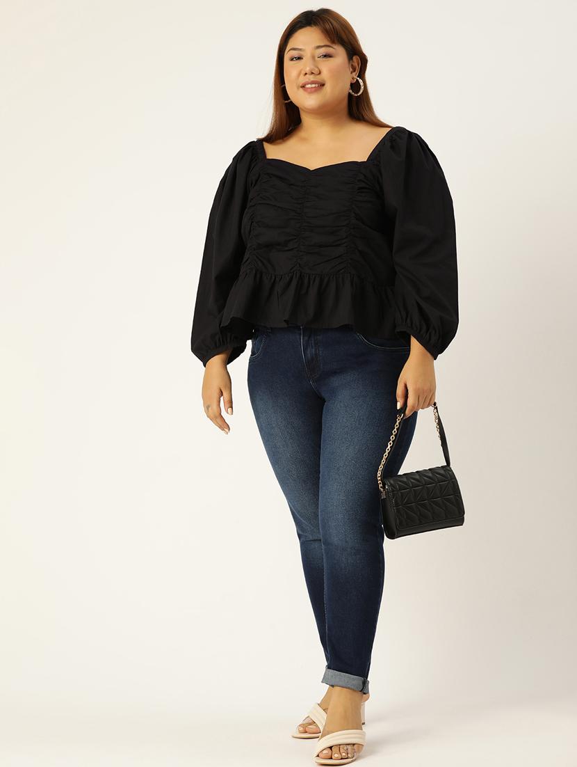 women's peplum sweetheart neck top - 20132472 - Standard Image - 3