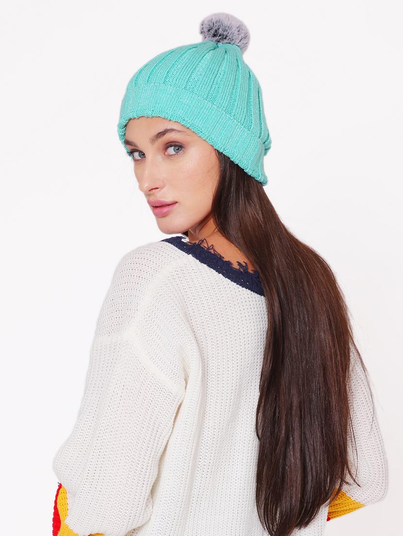blue wool cap - 20132549 - Standard Image - 3
