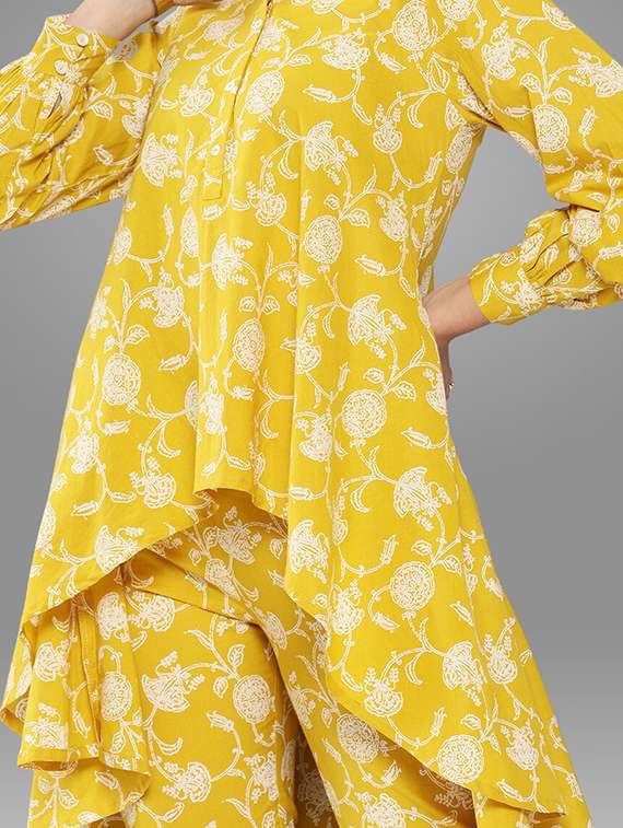 women floral mandarin neck co-ord sets - 20132754 - Standard Image - 3