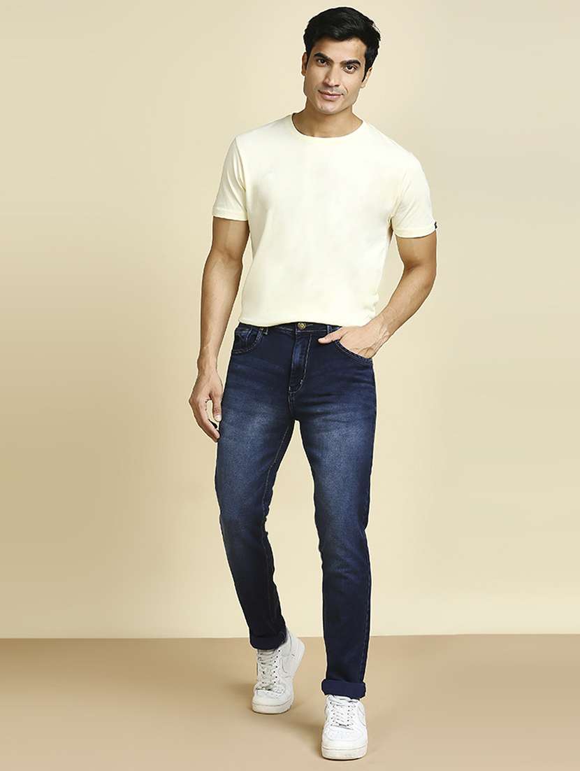 mens slim fit plain jeans - 20133488 -  Standard Image - 3