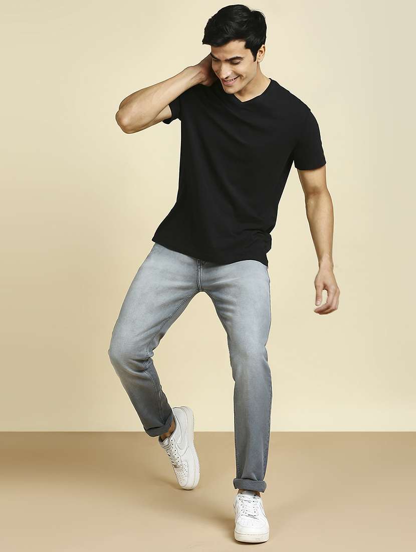 mens slim fit plain jeans - 20133490 -  Standard Image - 3