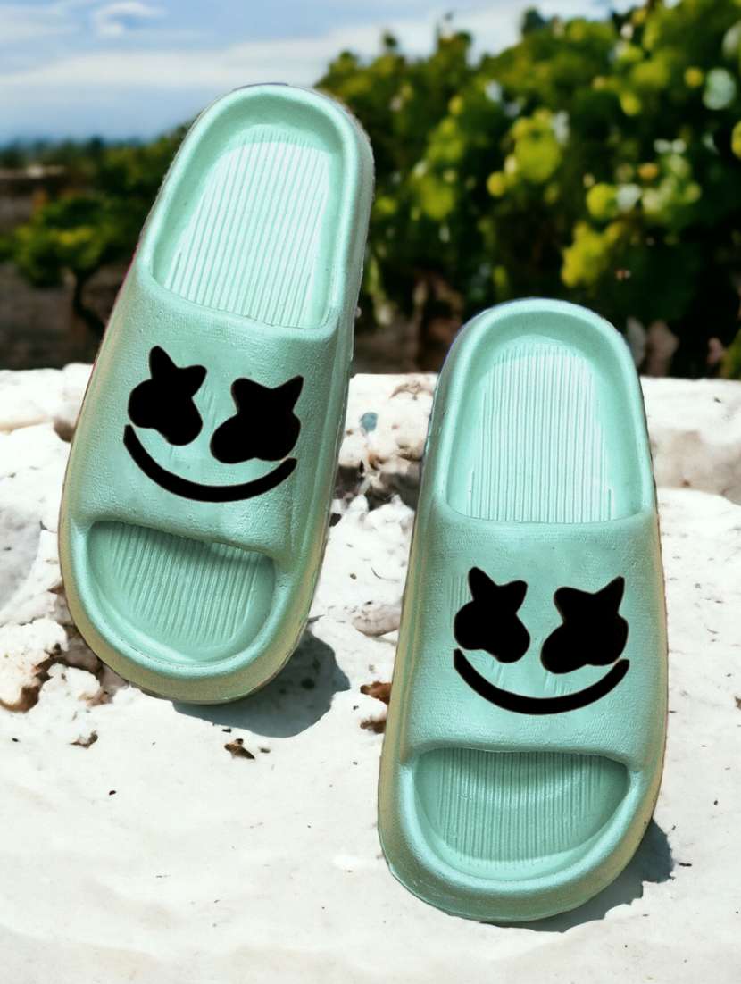 women printed flip flop