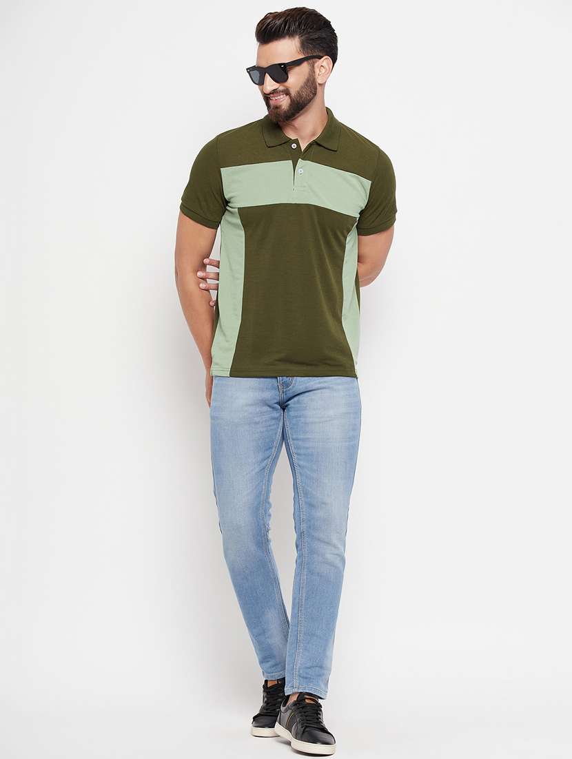 men's color block cotton polo t-shirt - 20133762 -  Standard Image - 3