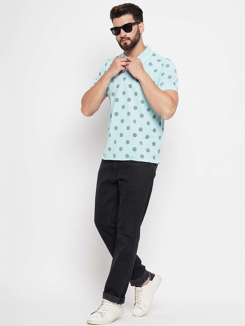 men's printed cotton polo t-shirt - 20133771 -  Standard Image - 3