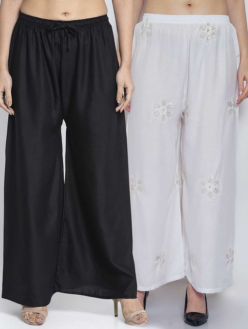 pack of 2 relaxed fit palazzos - 20134781 -  Zoom Image - 0