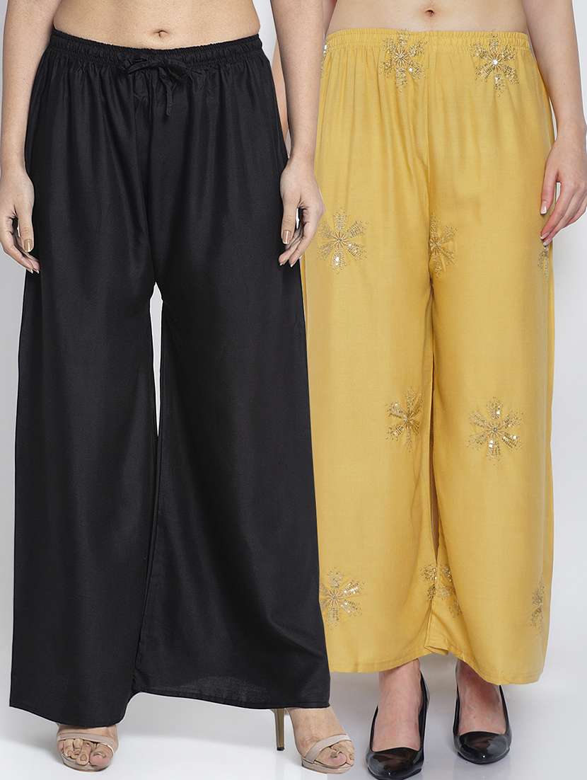 pack of 2 relaxed fit palazzos - 20134793 -  Zoom Image - 0