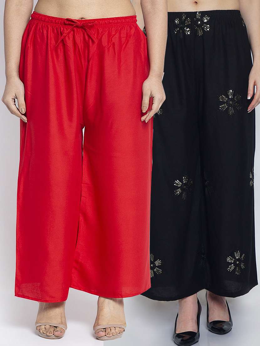 pack of 2 relaxed fit palazzos - 20134816 -  Zoom Image - 0