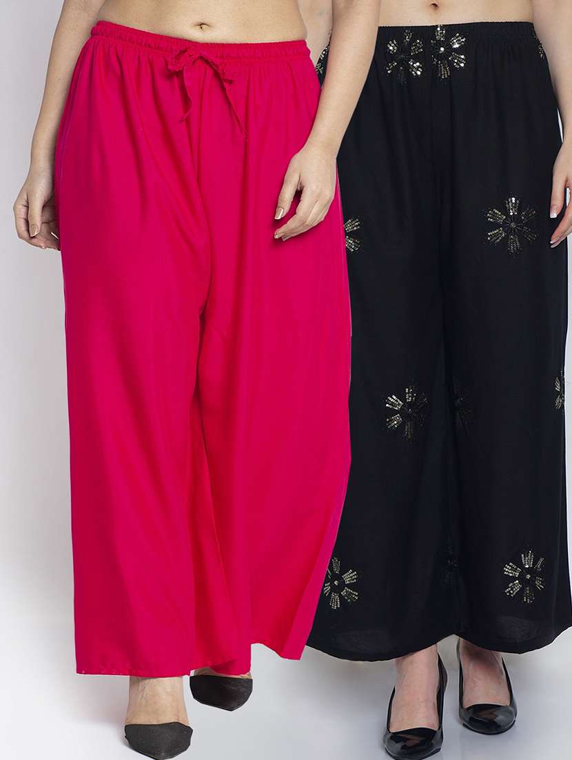 pack of 2 relaxed fit palazzos - 20134832 -  Zoom Image - 0