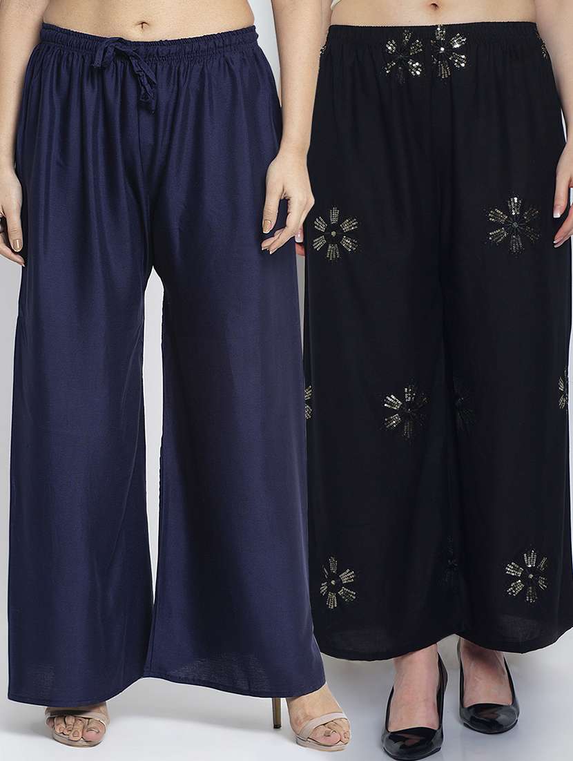 pack of 2 relaxed fit palazzos - 20134896 -  Zoom Image - 0