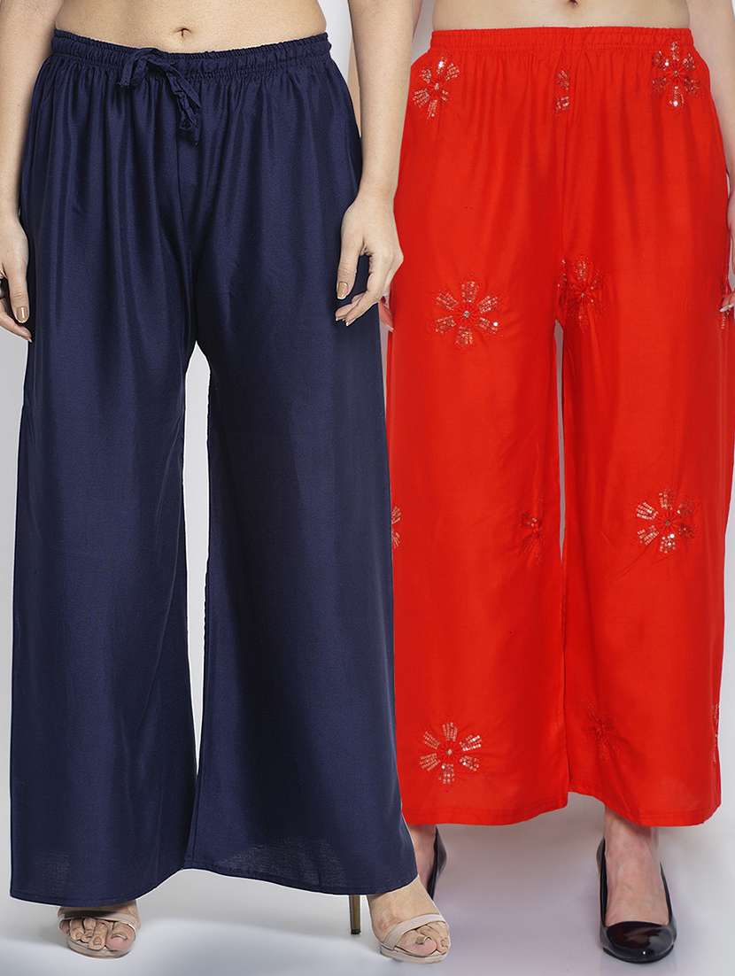 pack of 2 relaxed fit palazzos