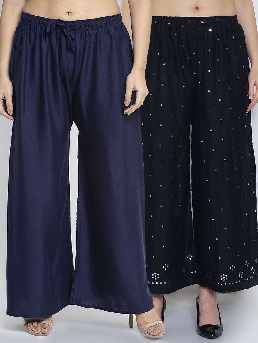 pack of 2 relaxed fit palazzos - 20134903 -  Zoom Image - 0