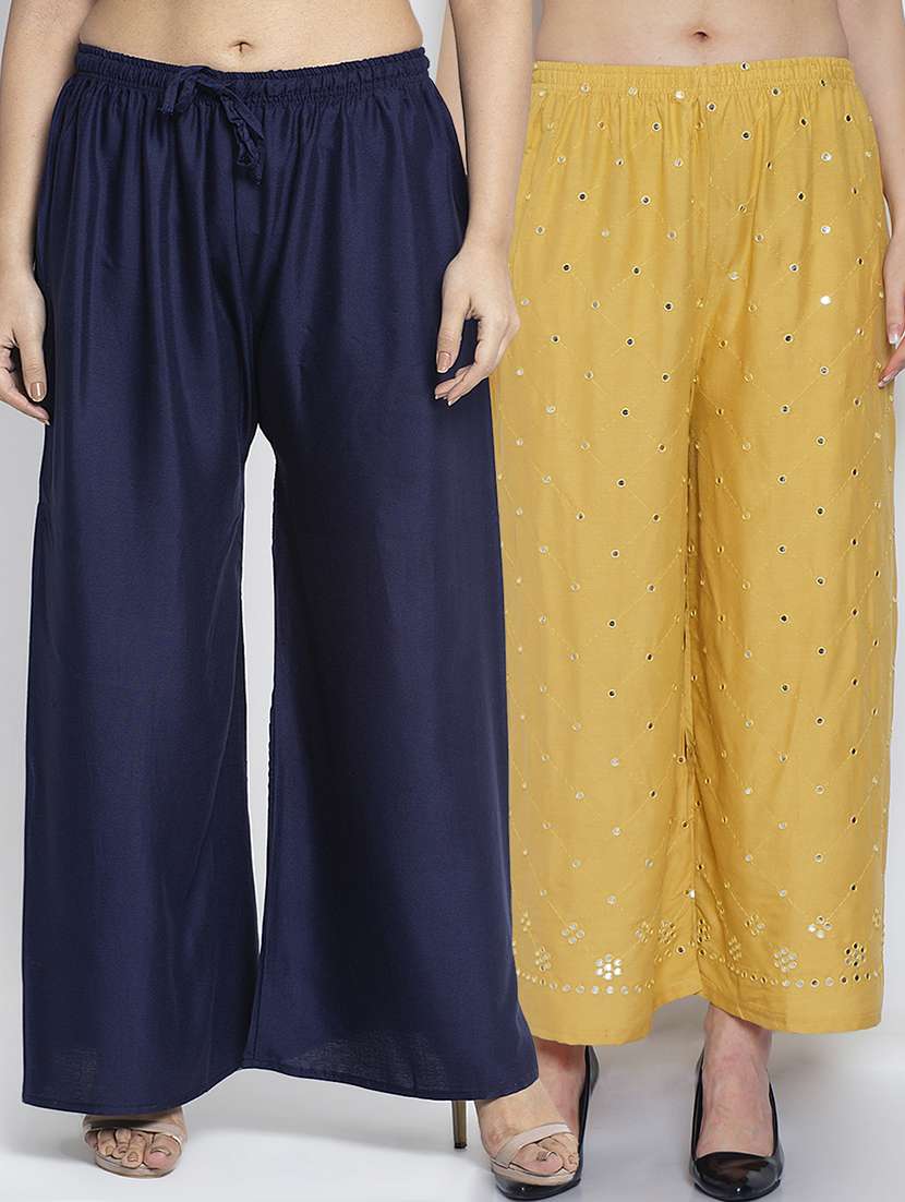 pack of 2 relaxed fit palazzos - 20134913 -  Zoom Image - 0