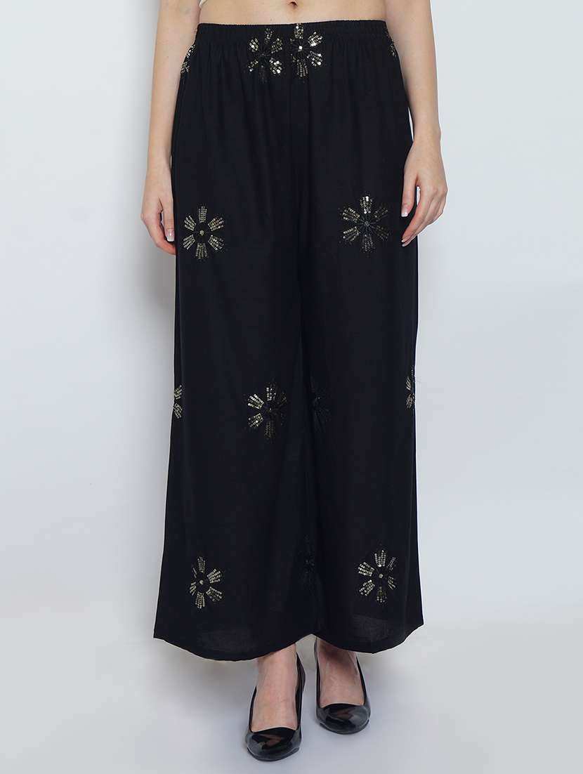 pack of 2 solid flared palazzo - 20134976 -  Standard Image - 3