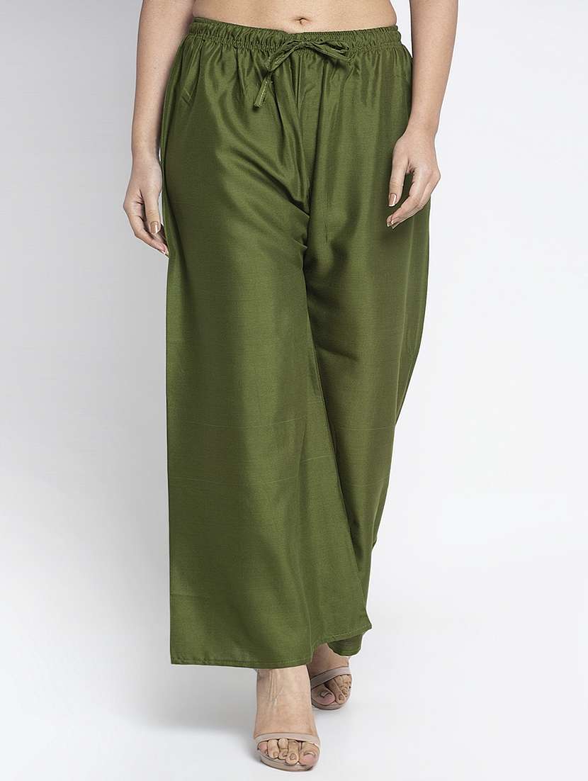 pack of 2 solid flared palazzo - 20135002 -  Standard Image - 3
