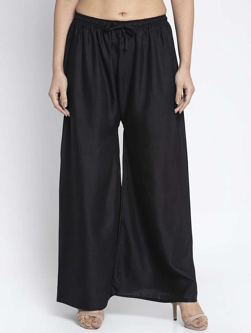 pack of 2 solid flared palazzo - 20135014 -  Standard Image - 3