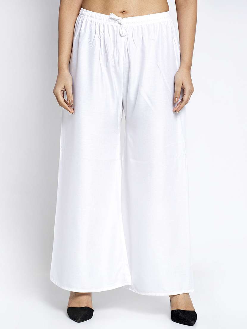 pack of 2 solid flared palazzo - 20135049 -  Standard Image - 3