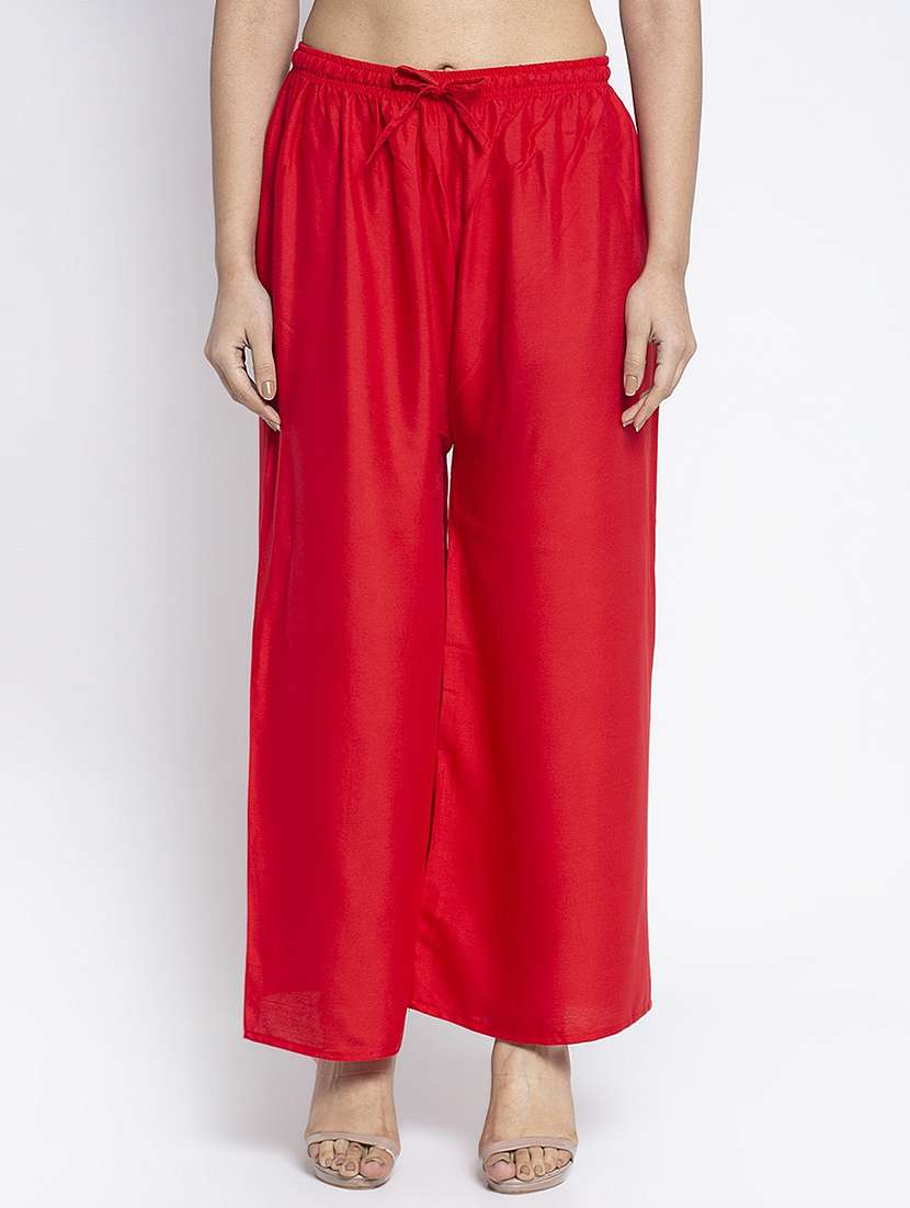 pack of 2 solid flared palazzo - 20135054 -  Standard Image - 3