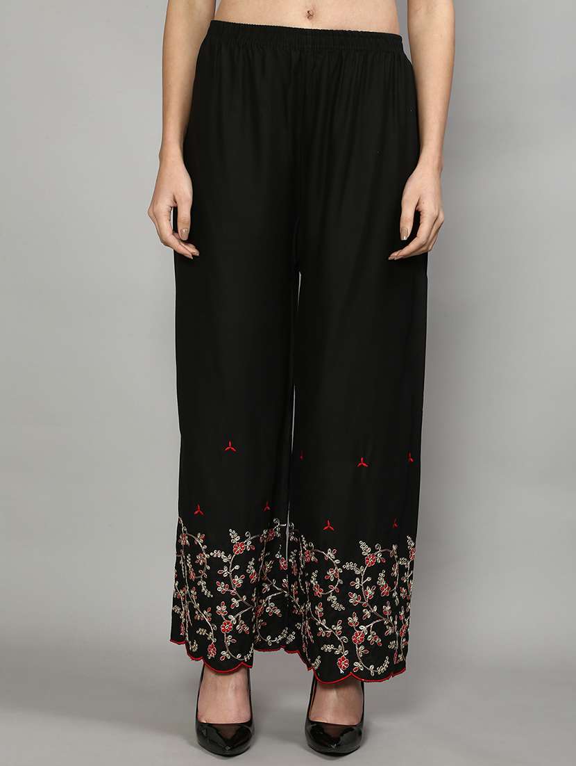 pack of 2 solid flared palazzo - 20135089 -  Standard Image - 3