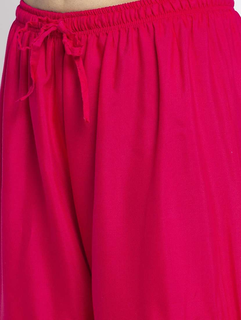 pack of 2 solid flared palazzo - 20135095 -  Standard Image - 5