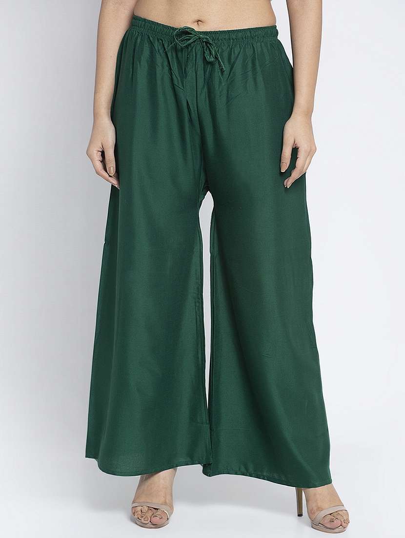 pack of 2 solid flared palazzo - 20135120 -  Standard Image - 3