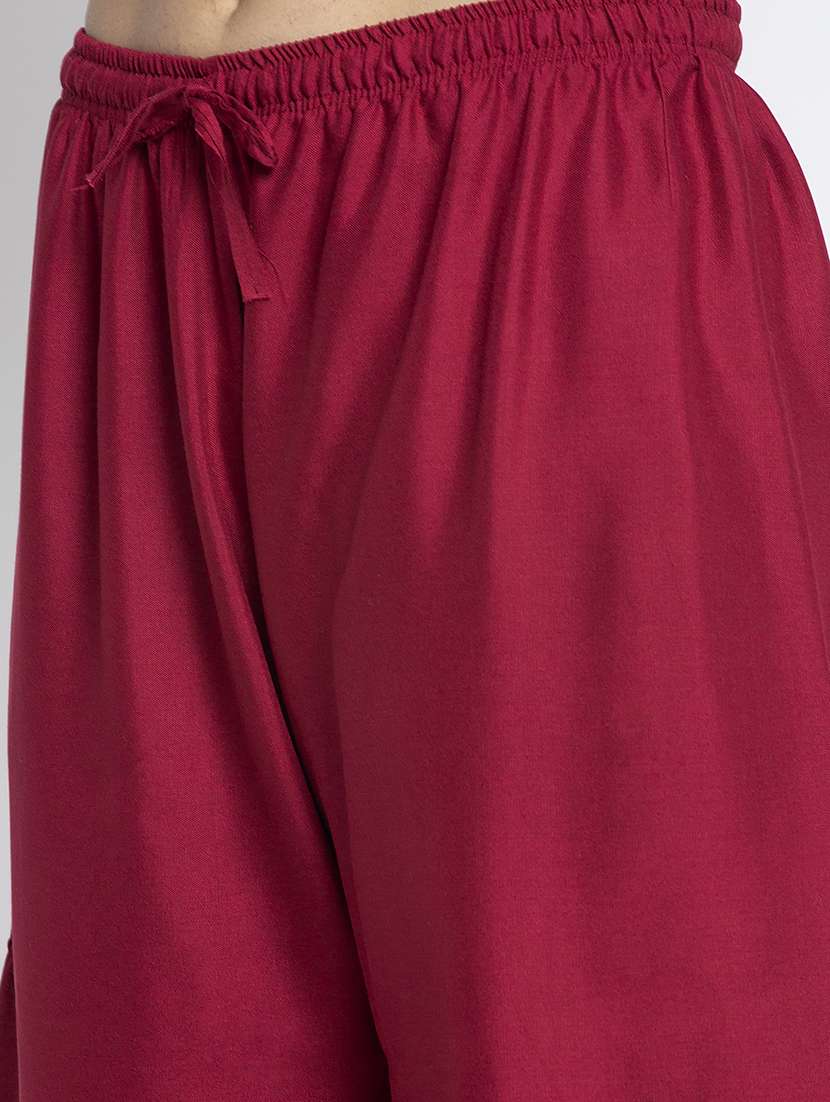 pack of 2 solid flared palazzo - 20135138 -  Standard Image - 5