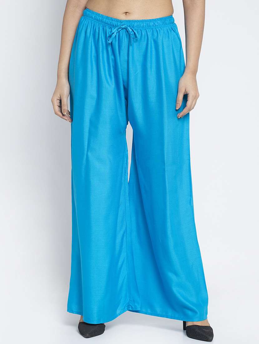 pack of 2 solid flared palazzo - 20135209 -  Standard Image - 3