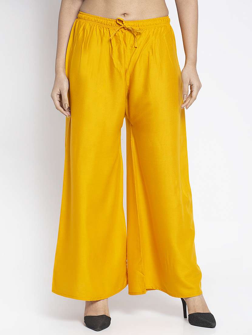 pack of 2 solid flared palazzo - 20135218 -  Standard Image - 3