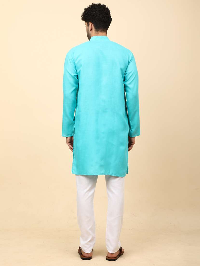 rama cotton blend kurta pyjama ethnic wear set - 20135495 -  Standard Image - 3