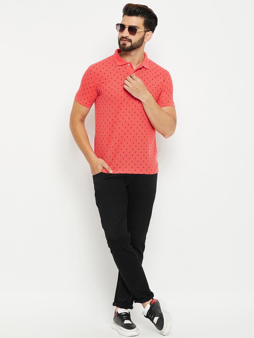 men printed polo t-shirt - 20136466 - Standard Image - 3