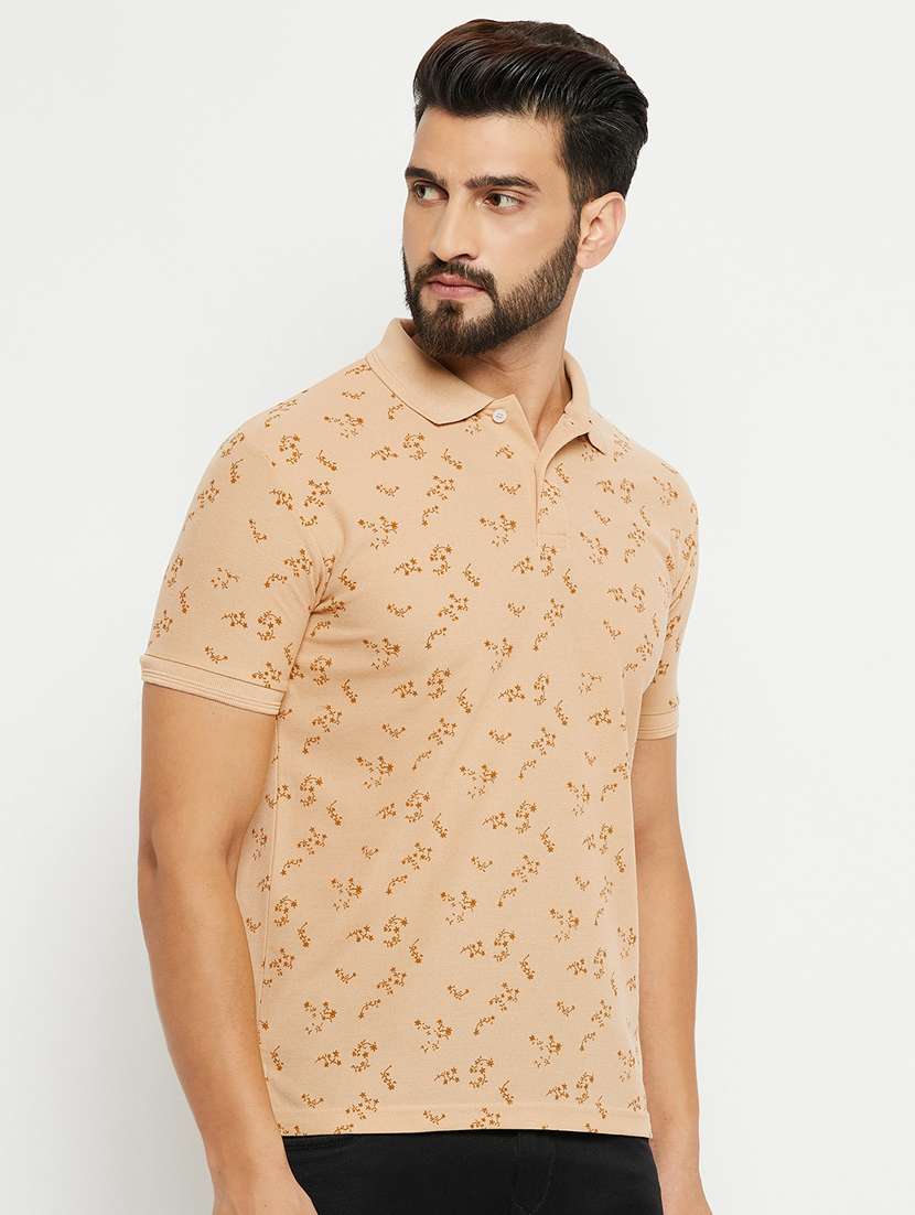 men printed polo t-shirt