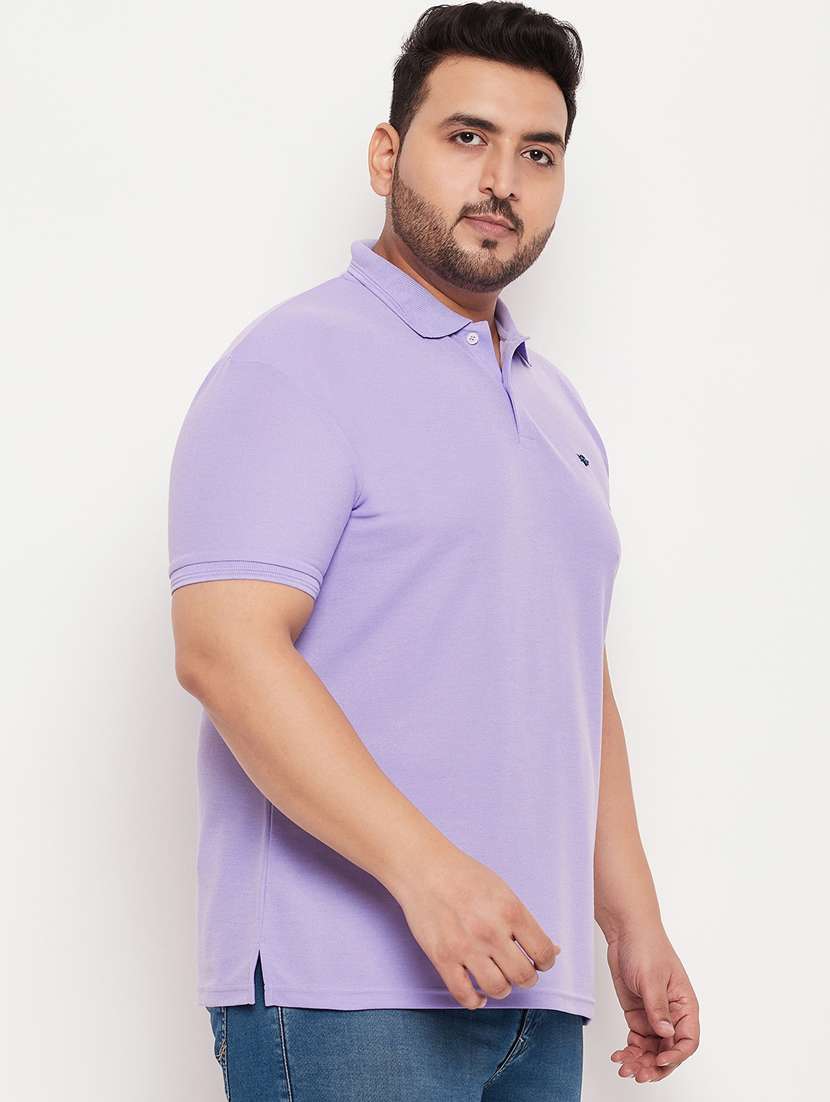 plus size solid polo t-shirt