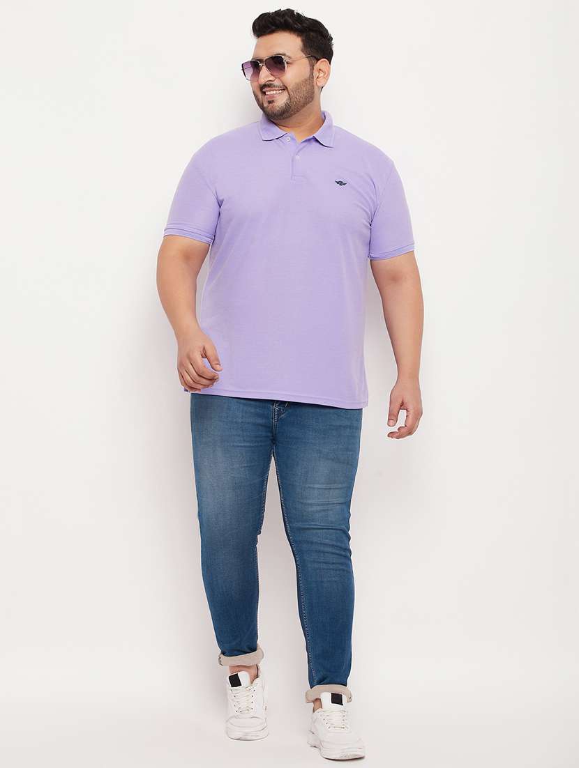 plus size solid polo t-shirt - 20136497 -  Standard Image - 3