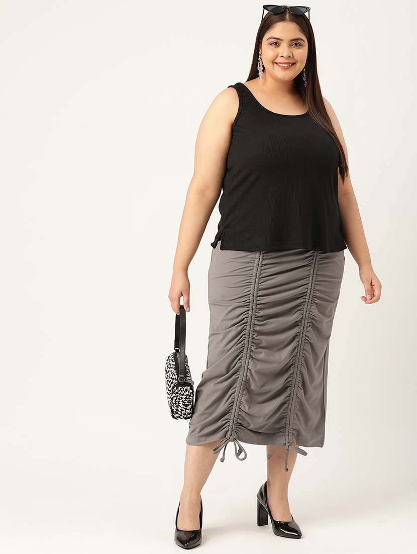 women's straight round neck top - 20136663 -  Standard Image - 3