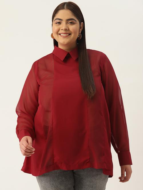 women's a line collared top - 20136718 -  Standard Image - 0