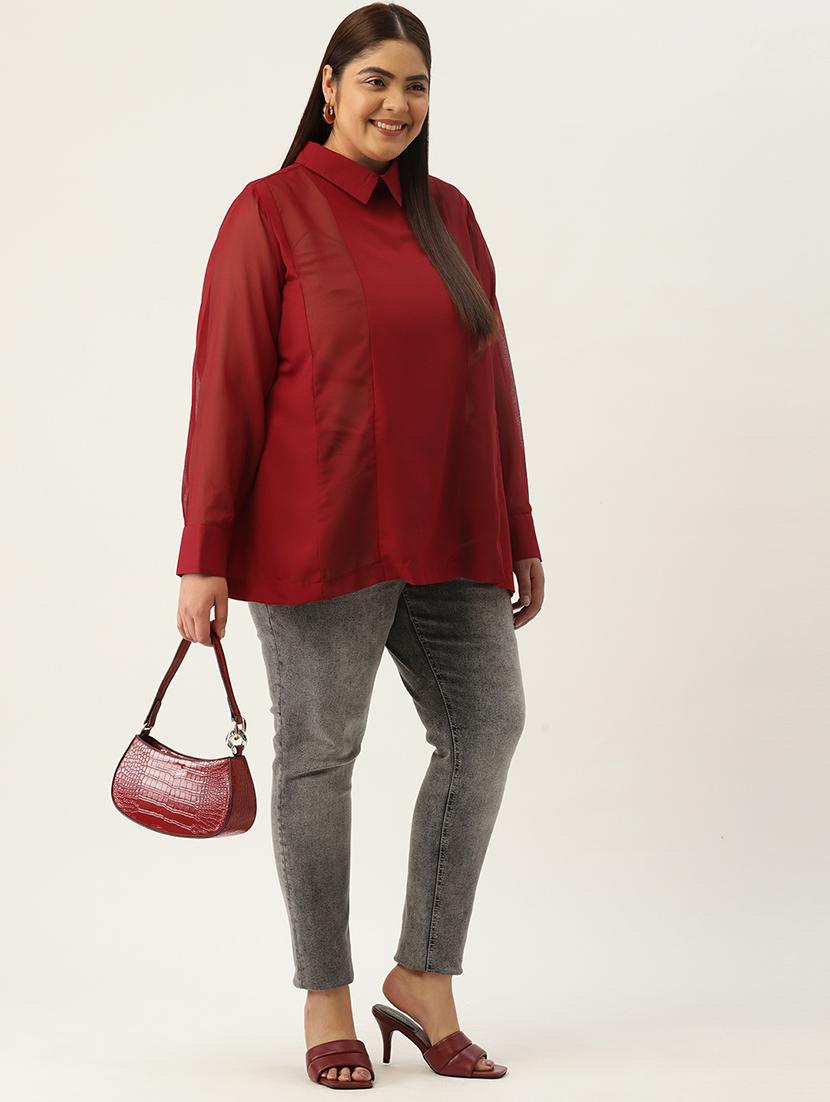 women's a line collared top - 20136718 - Standard Image - 3