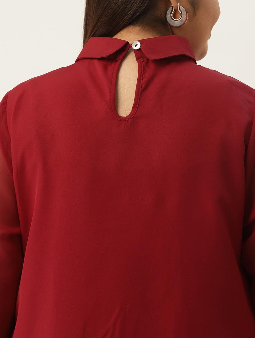 women's a line collared top - 20136718 - Standard Image - 5