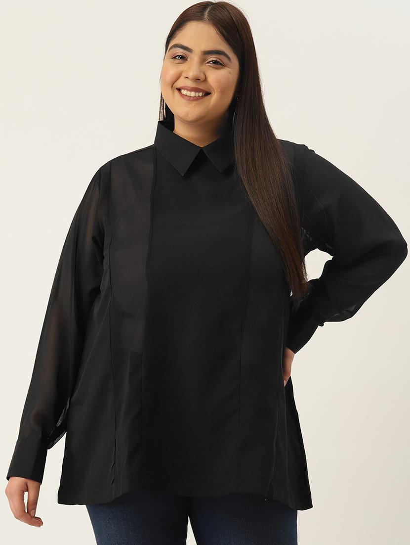 women's straight collared top - 20136719 - Zoom Image - 0