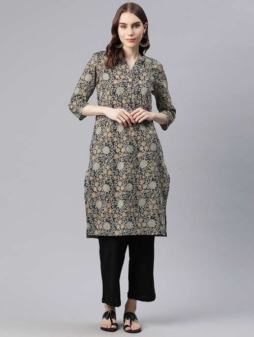 women's straight kurta - 20136762 - Standard Image - 0