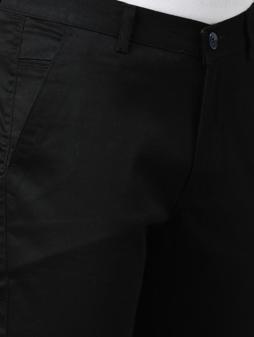 black solid chinos casual trouser - 20136831 - Standard Image - 5