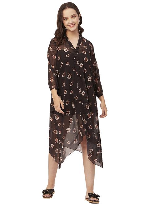 women's asymmetric floral dress - 20148624 -  Standard Image - 0
