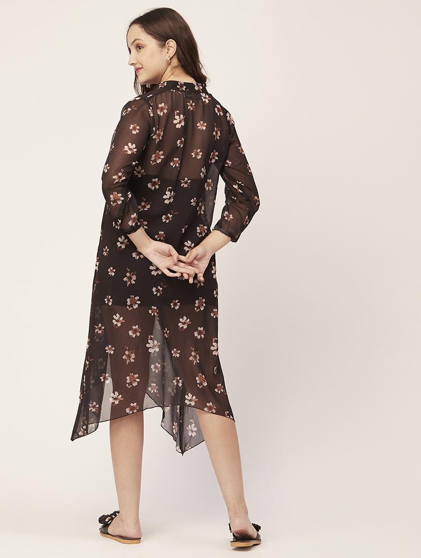 women's asymmetric floral dress - 20148624 - Standard Image - 3
