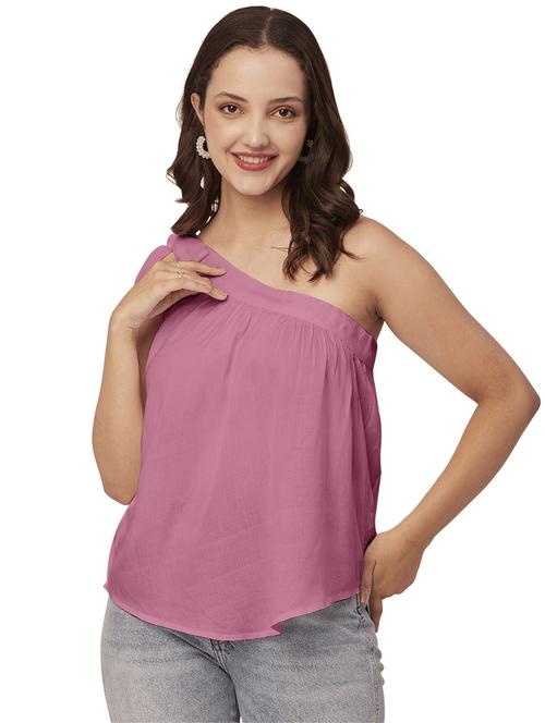 women's straight single shoulder top - 20148984 -  Standard Image - 0