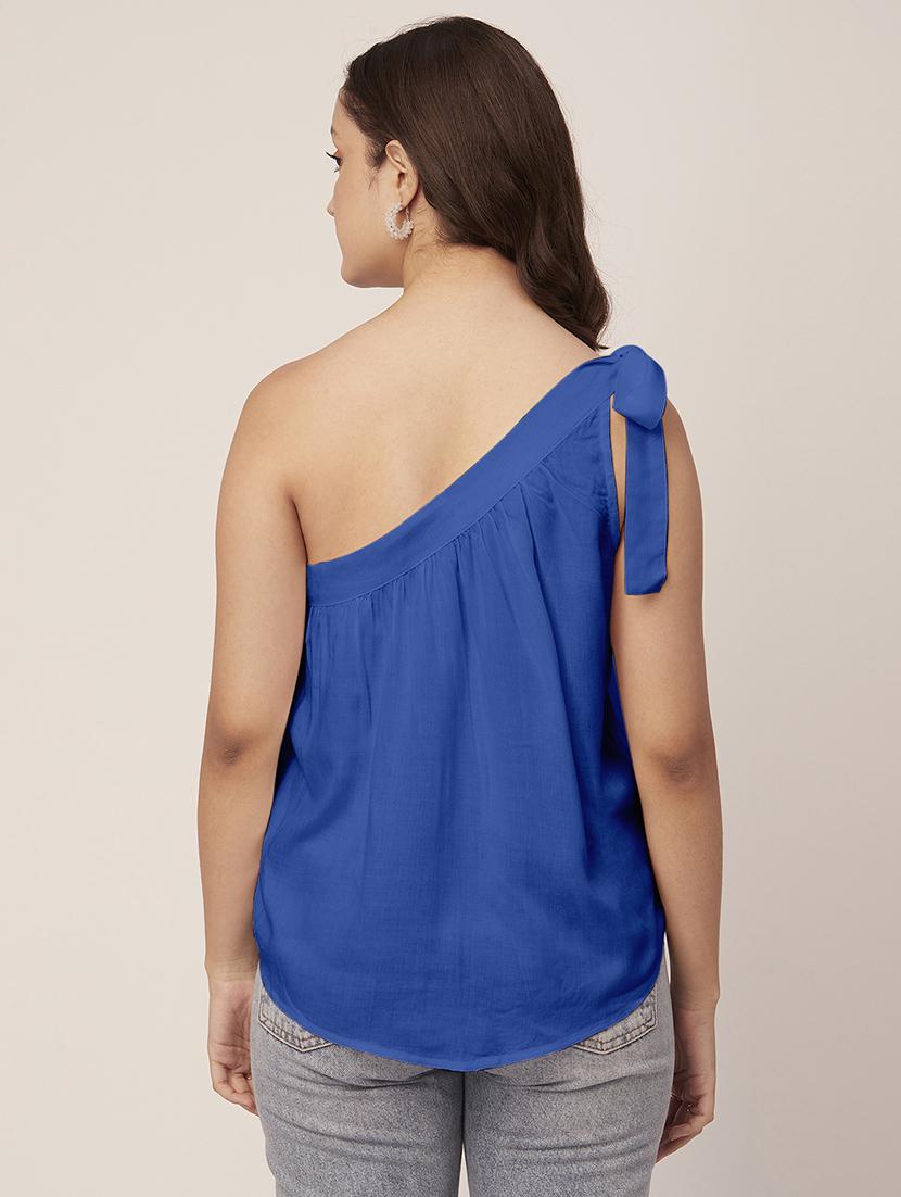 women's a line single shoulder top - 20148985 - Standard Image - 3