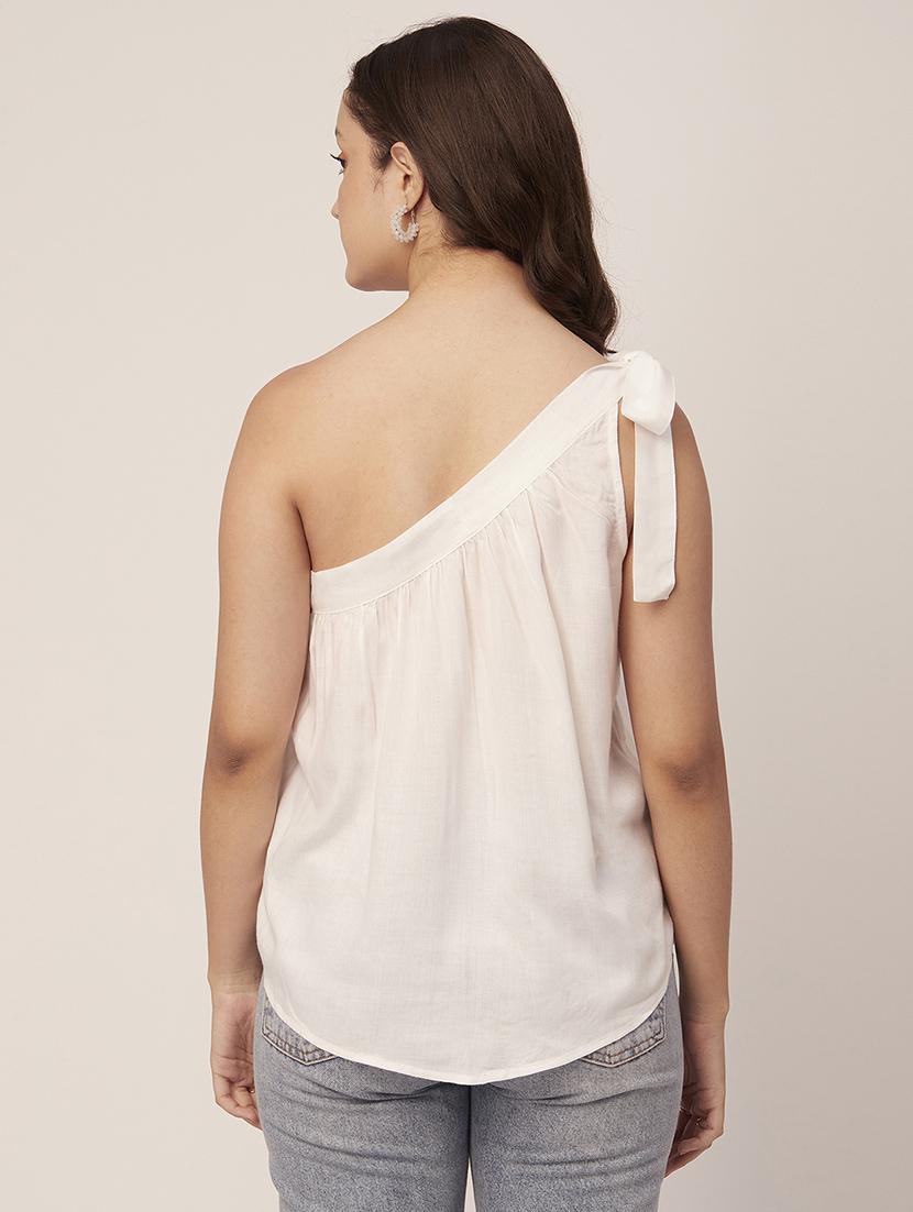women's a line single shoulder top - 20148988 - Standard Image - 3