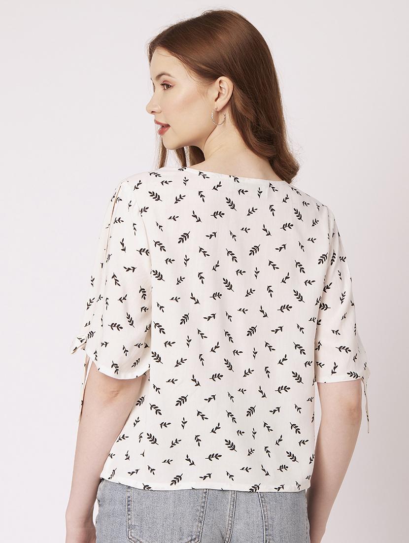 women's straight round neck top - 20148992 - Standard Image - 3