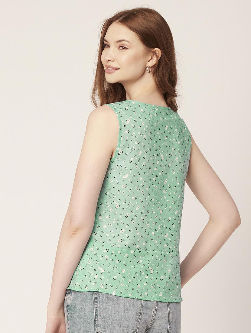 women's a line v neck top - 20148996 - Standard Image - 3
