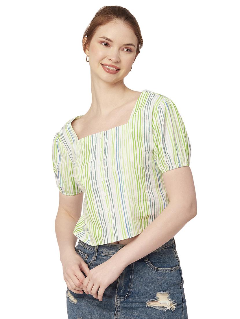 women's crop square neck top - 20149004 -  Zoom Image - 0