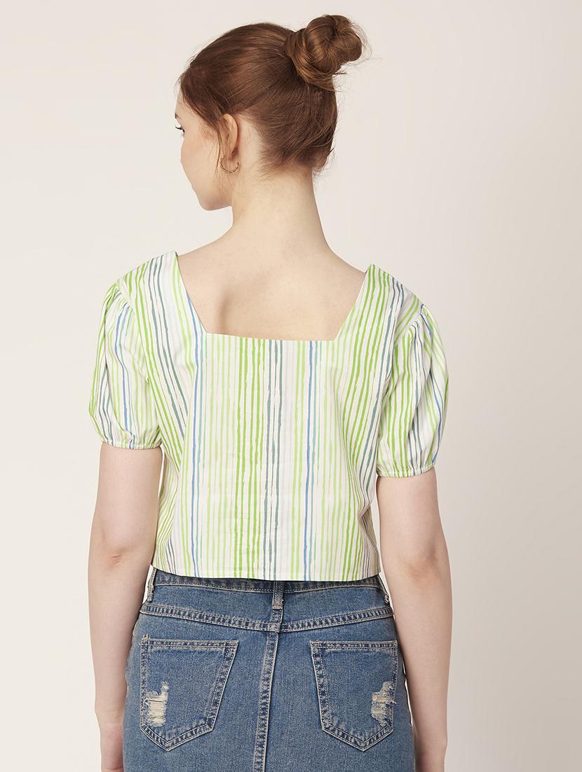 women's crop square neck top - 20149004 - Standard Image - 3