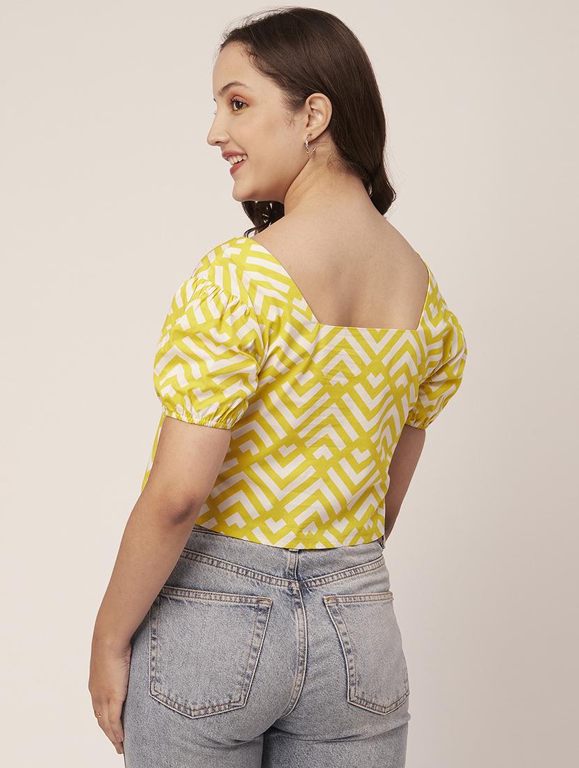 women's crop square neck top - 20149005 - Standard Image - 3